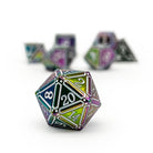 Ironworks - Particle Blast 7 Piece RPG set Alloy Metal Dice-Metal - Zinc Alloy Dice-Norse Foundry-Dungeons and Dragons-DND Dice-D20-Metal Dice Set-DND-DND Metal Dice Set-Perfect for Tabletop RPGs