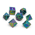 Ironworks - Skyborn 7 Piece RPG set Alloy Metal Dice-Metal - Zinc Alloy Dice-Norse Foundry-Dungeons and Dragons-D&D Dice-D20-Metal Dice Set-DND-D&D Metal Dice Set-Perfect for Tabletop RPGs