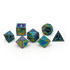 Ironworks - Skyborn 7 Piece RPG set Alloy Metal Dice-Metal - Zinc Alloy Dice-Norse Foundry-Dungeons and Dragons-D&D Dice-D20-Metal Dice Set-DnD-D&D Metal Dice Set-Perfect for Tabletop RPGs