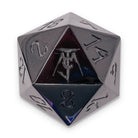 Jason Charles Miller Exclusive D20 Boulder- 45MM Alloy Metal Boulder-Metal - Zinc Alloy Dice-Norse Foundry-Norse Foundry-dungeons & dragons-d&d dice-rpg dice-d20-metal dice-d&d-45mm-oversize-boulder-perfect for tabletop rpgs