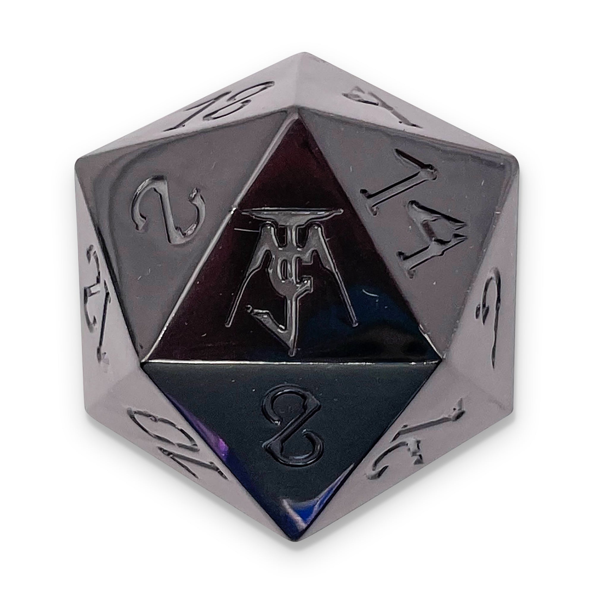 Jason Charles Miller Exclusive D20 Boulder- 45MM Alloy Metal Boulder-Metal - Zinc Alloy Dice-Norse Foundry-Norse Foundry-dungeons & dragons-d&d dice-rpg dice-d20-metal dice-d&d-45mm-oversize-boulder-perfect for tabletop rpgs