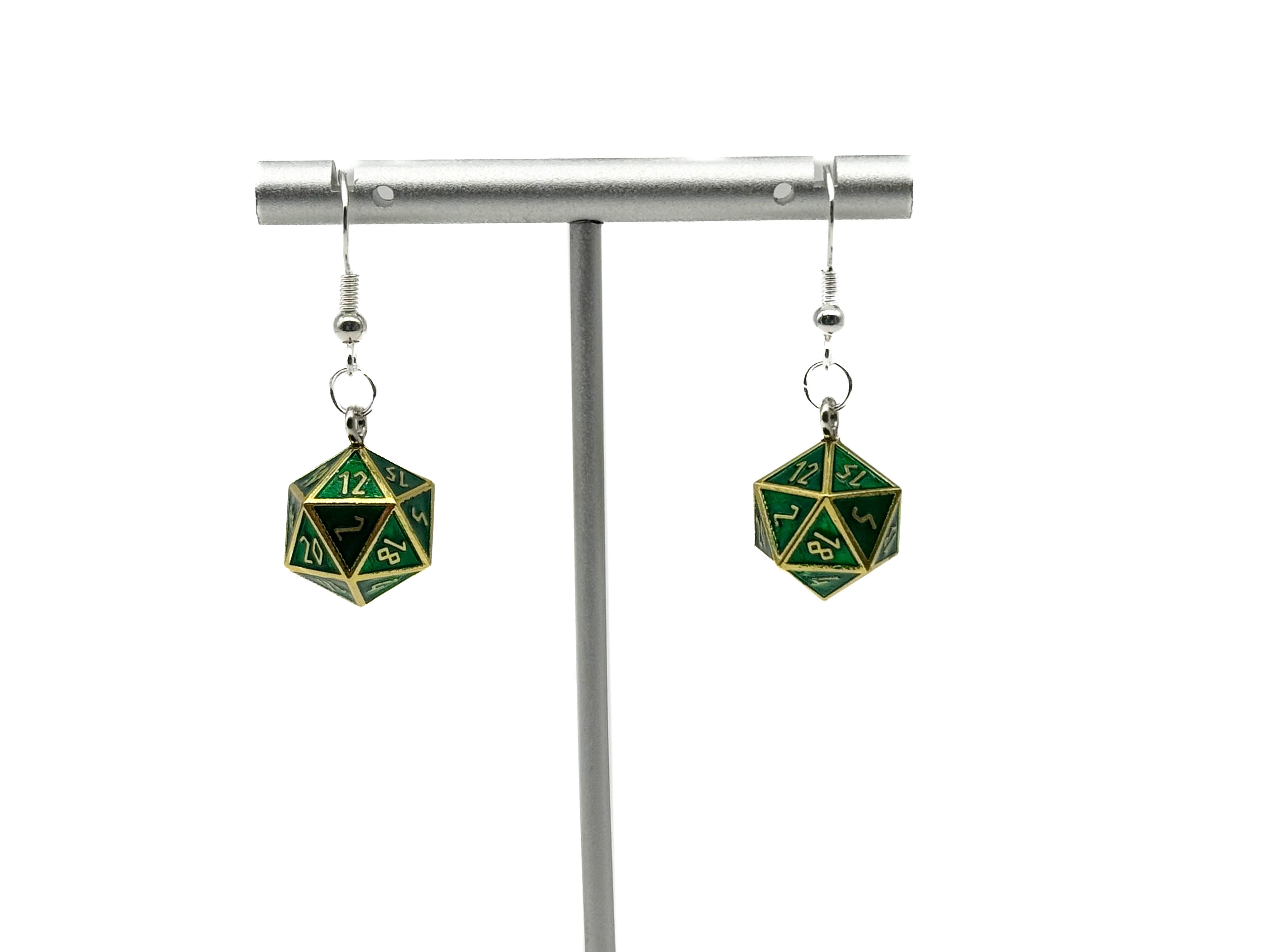 Jörmungandr - Ioun Stone D20 Dice Earrings by Norse Foundry-Earrings-Norse Foundry-dungeons and dragons-dnd-dungeons & dragons-earrings-d&d accessories-dice earrings- d20 earrings