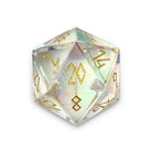 K9 Rainbow Glass - Single D20 Glass Dice-Glass Dice-Norse Foundry-DnD Dice-Glass Dice-D20-Glass D20-Collectible D20 Dice