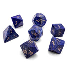 Lapis Lazuli - 7 Piece RPG Set Gemstone Dice-Gemstone Dice-Norse Foundry-Gemstone Dice-Dungeons & Dragons Dice-Gem Dice-DnD Dice-Gaming Dice-Perfect for Tabletop RPGs-Dice Set