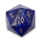 Lapis Lazuli - Boulder® 30mm Gemstone Dice-Boulder-Norse Foundry-Dungeons and Dragons Dice-dnd-Gem Dice-D20-Gemstone D20-Collectible D20 Dice-Giant D20 for D&D