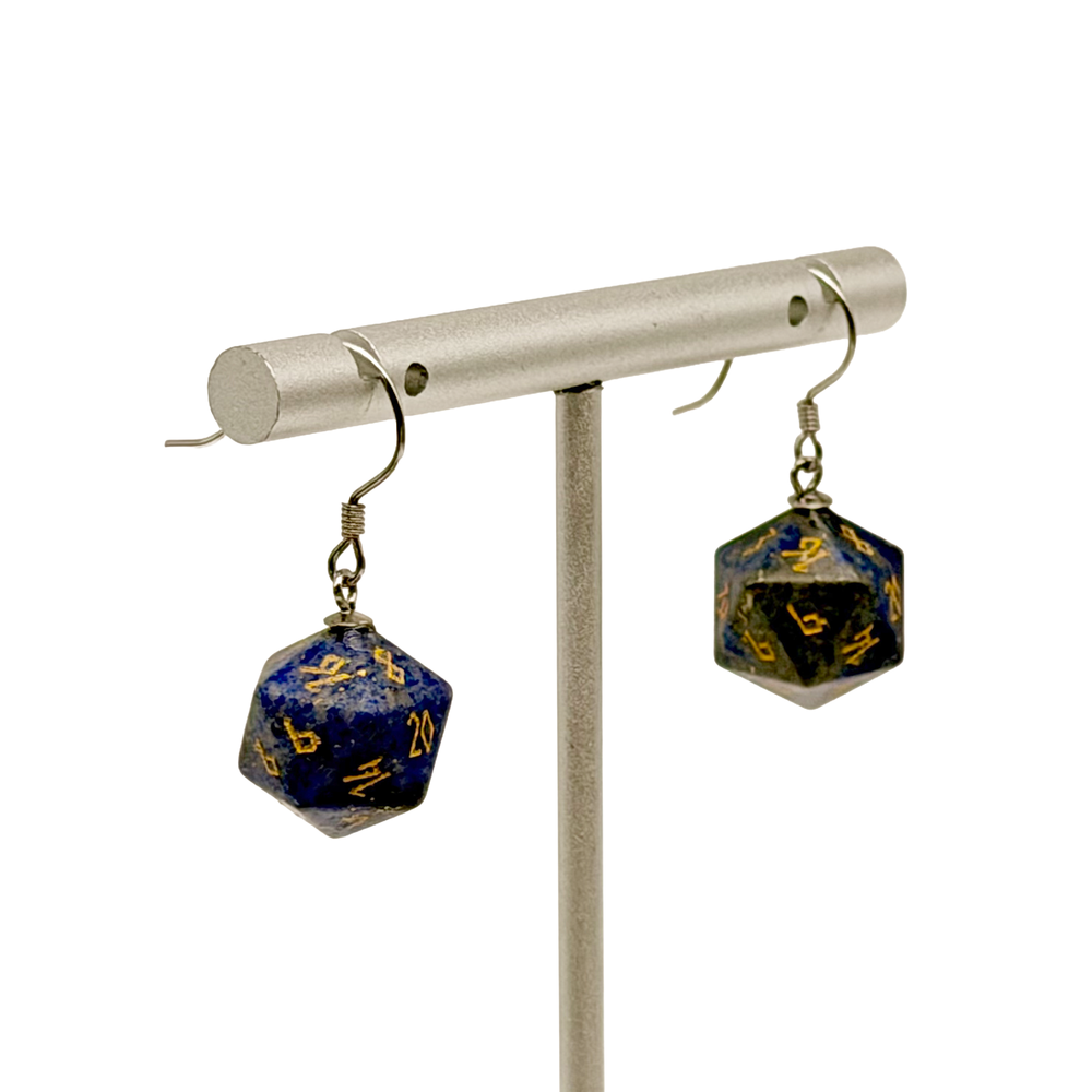 Gemstone D20 Earrings