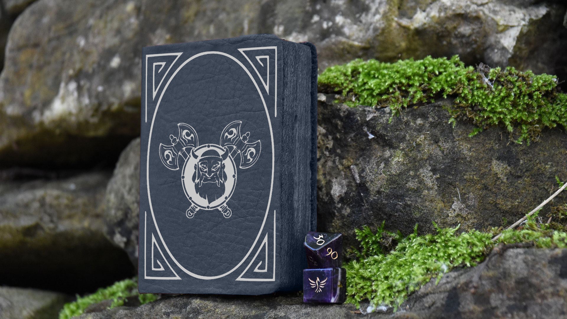 Onyx Leather Mini Spell Book Dice and Gaming Box - Elderwood