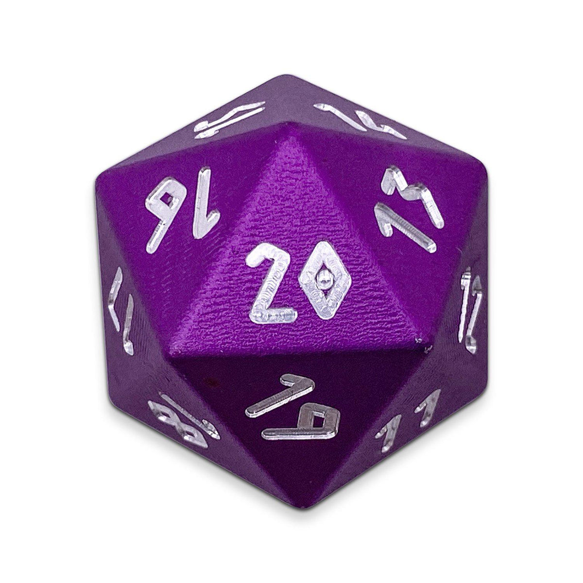 Lich Purple - Single D20 Count Down - Aluminum Dice - NOR 05205
