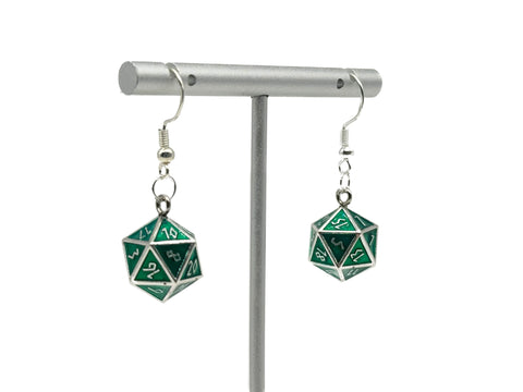 Loki - Ioun Stone D20 Dice Earrings by Norse Foundry