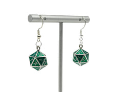 Loki - Ioun Stone D20 Dice Earrings by Norse Foundry