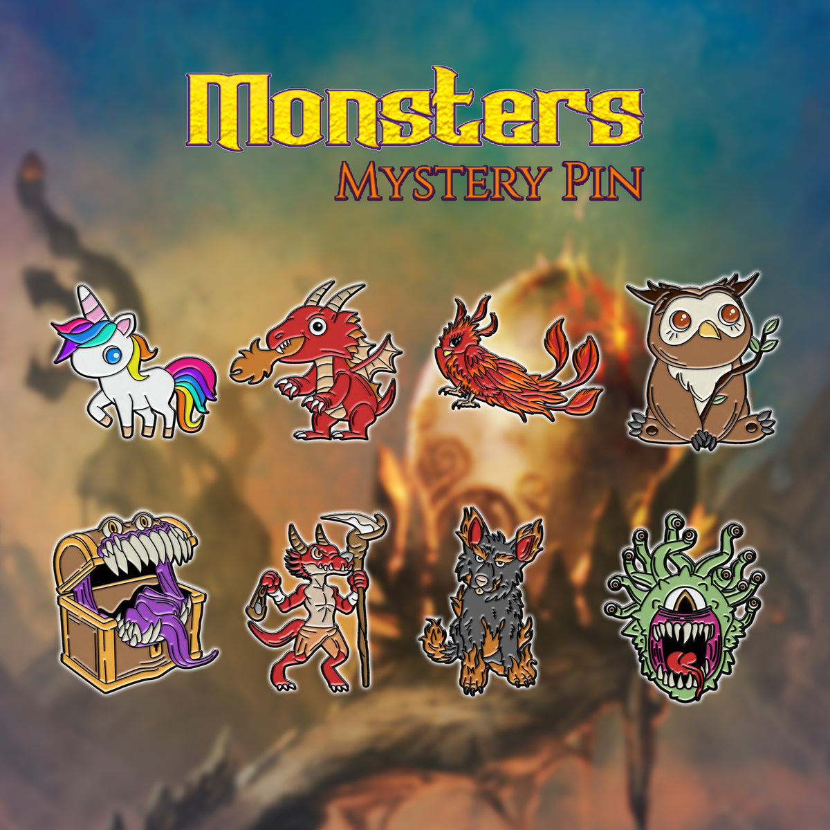 Mystery Pin - Monsters