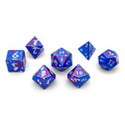 Merchants Favour - 7 Piece RPG Set 6063 Aluminum Wondrous Dice-Aluminum Dice-Norse Foundry-Norse Foundry-aluminum dice-dungeons & dragons-d&d dice set-rpg dice set-aluminum d&d dice set-d&d-lightweight-perfect for tabletop rpgs