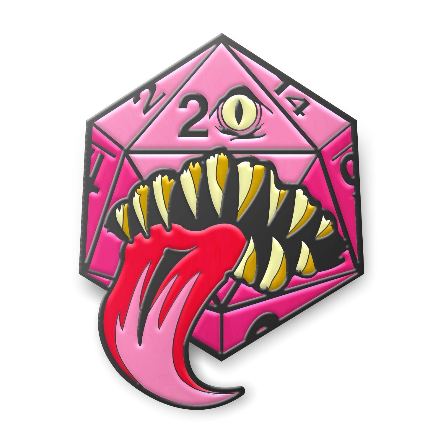 Mimic Die - Hard Enamel Adventure Dice Pin Metal by Norse Foundry-Pins-Norse Foundry-D&D Enamel Pin-D&D Pin-Dungeons and Dragons Enamel Pin-DND Accessories