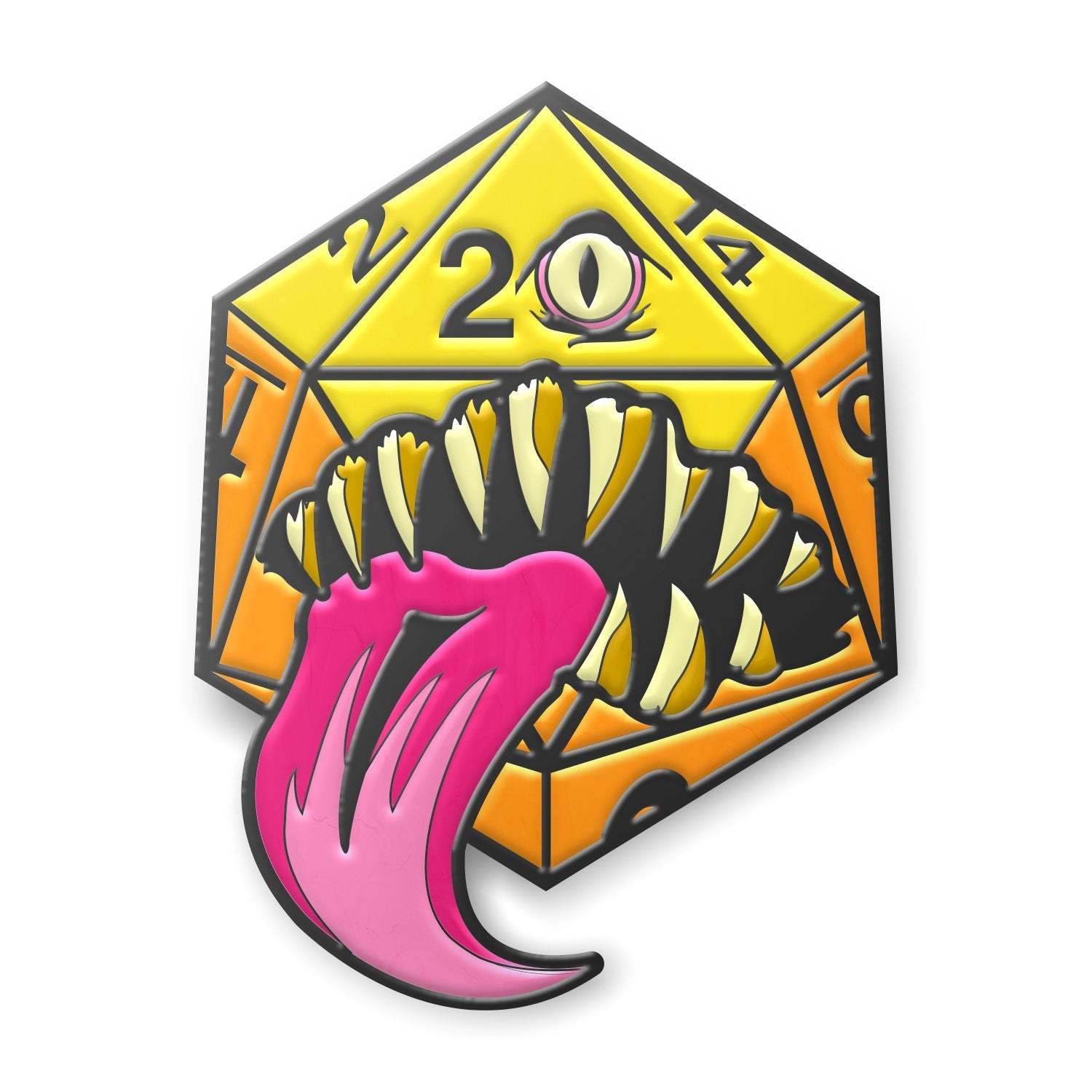 Mimic Die - Hard Enamel Adventure Dice Pin Metal by Norse Foundry-Pins-Norse Foundry-D&D Enamel Pin-D&D Pin-Dungeons and Dragons Enamel Pin-DND Accessories