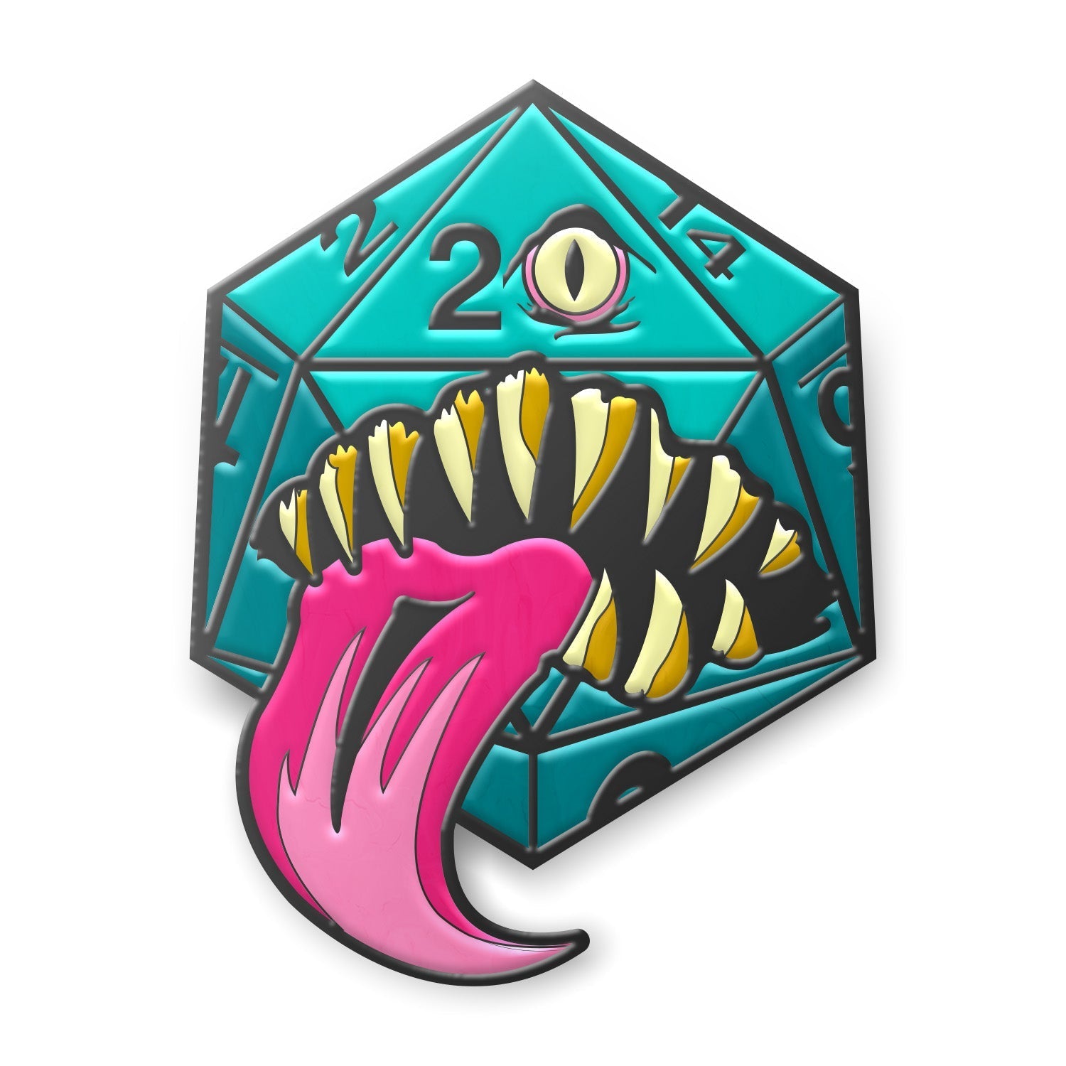 Mimic Die - Hard Enamel Adventure Dice Pin Metal by Norse Foundry-Pins-Norse Foundry-D&D Enamel Pin-D&D Pin-Dungeons and Dragons Enamel Pin-DND Accessories