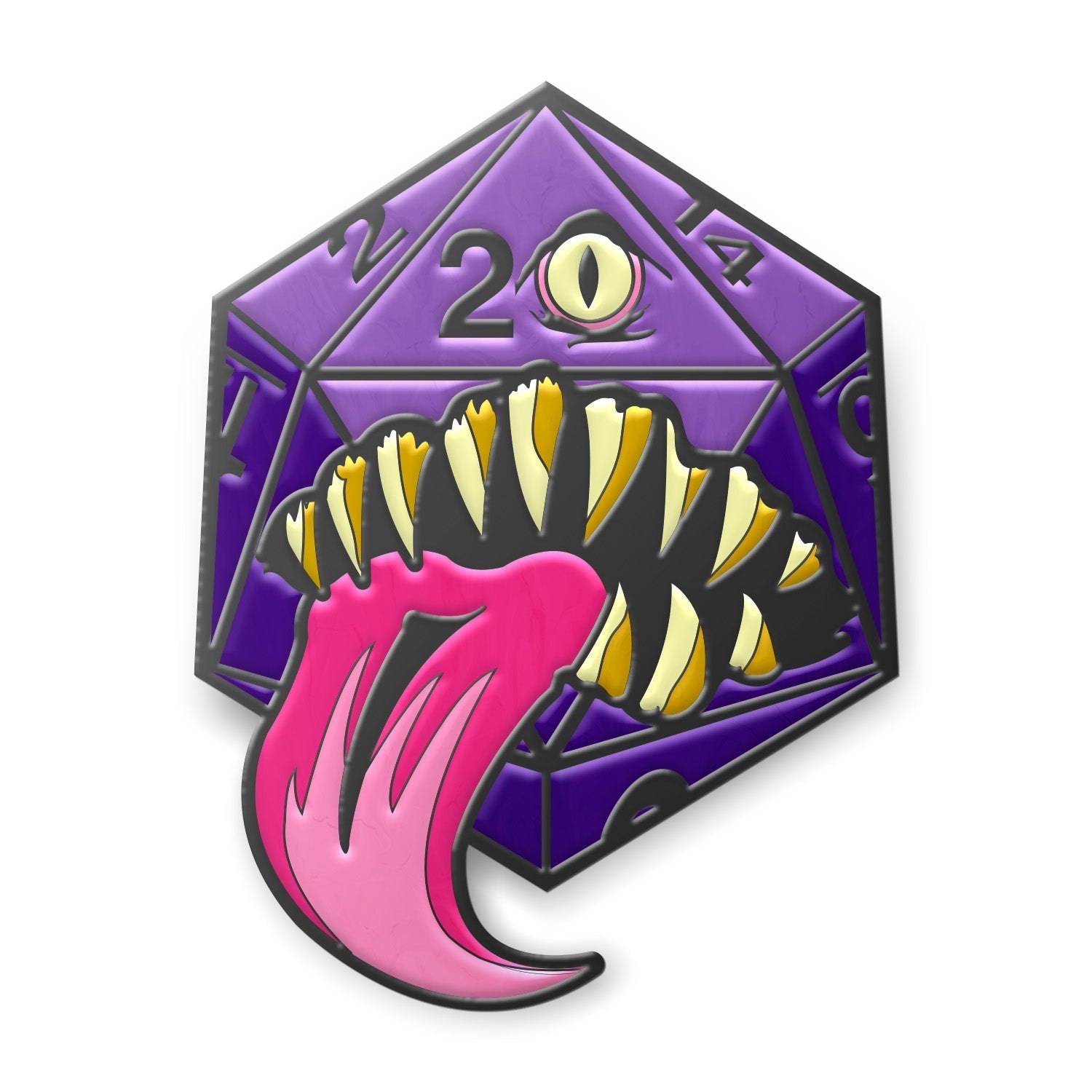 Mimic Die - Hard Enamel Adventure Dice Pin Metal by Norse Foundry-Pins-Norse Foundry-D&D Enamel Pin-D&D Pin-Dungeons and Dragons Enamel Pin-DND Accessories