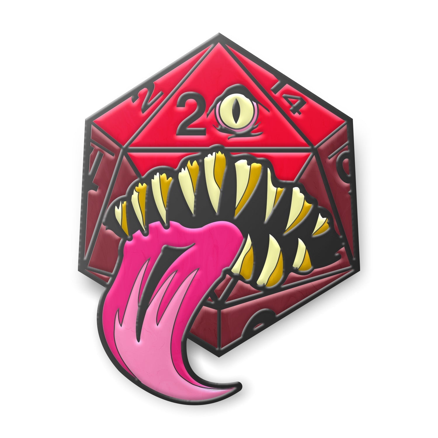 Mimic Die - Hard Enamel Adventure Dice Pin Metal by Norse Foundry-Pins-Norse Foundry-D&D Enamel Pin-D&D Pin-Dungeons and Dragons Enamel Pin-DnD Accessories