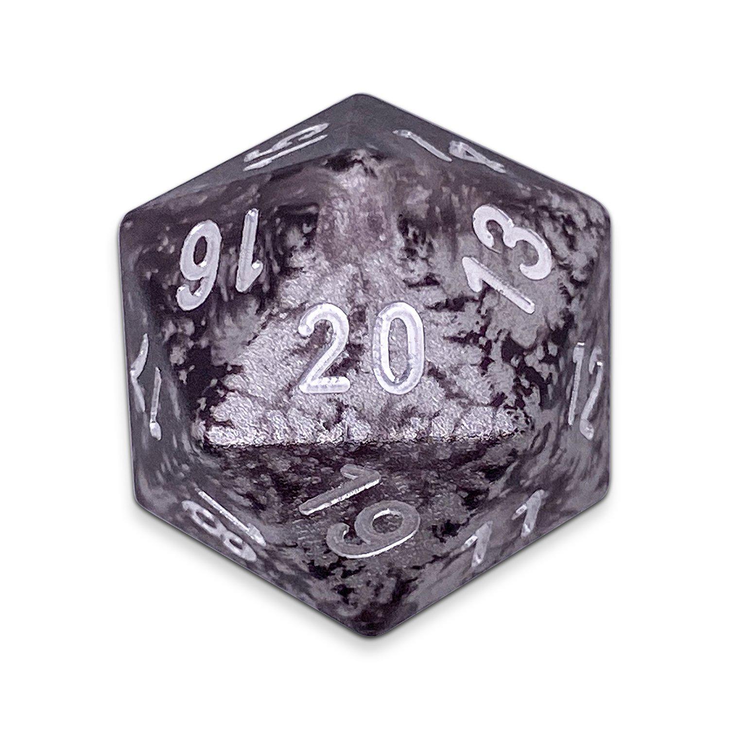 Single Wondrous Dice® Countdown D20 in Mummy Lord by Norse Foundry 6063 Aircraft Grade Aluminum - NOR 02448