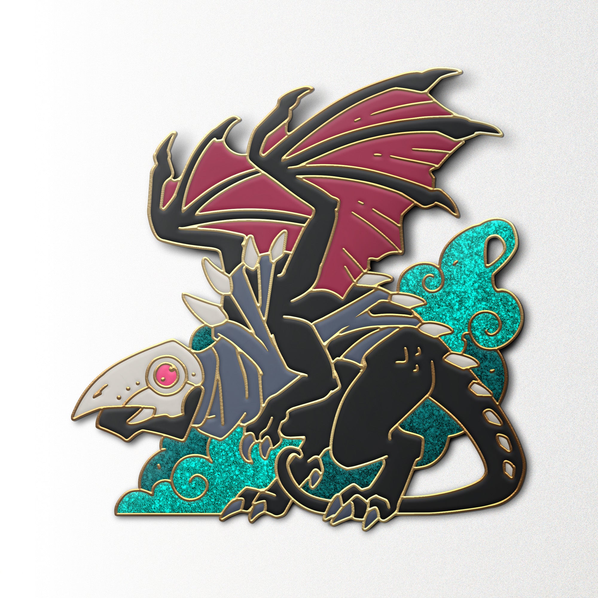 Mystery Dragon Pin - Case of 20-Enamel Pin-Norse Foundry-D&D Enamel Pin-D&D Pin-Dungeons and Dragons Enamel Pin-D&D Accessories