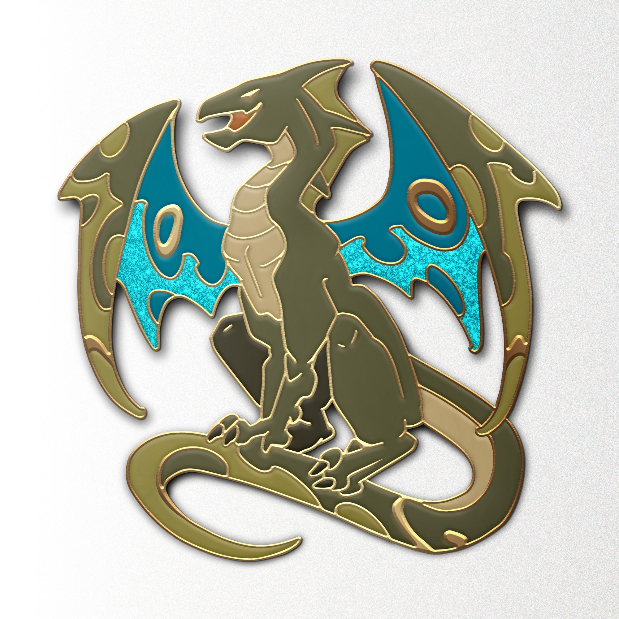Mystery Dragon Pin - Case of 20-Enamel Pin-Norse Foundry-D&D Enamel Pin-D&D Pin-Dungeons and Dragons Enamel Pin-D&D Accessories