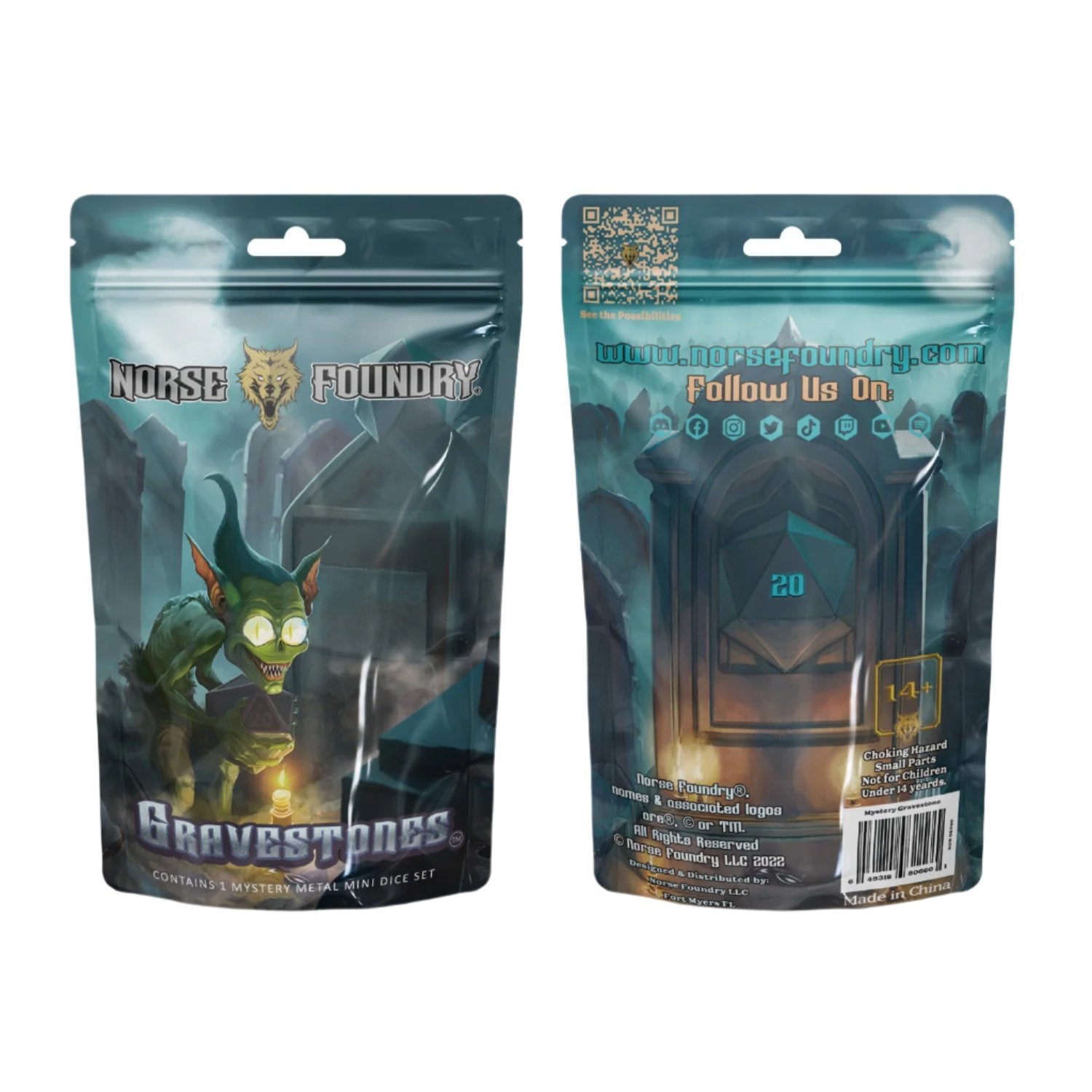 Mystery Gravestones-Norse Foundry-dice-dungeons & dragons-dnd-dungeons & dragons-metal dice