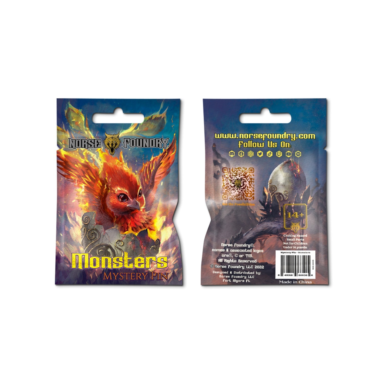 Mystery Pin - Monsters - Case of 20-Enamel Pin-Norse Foundry-D&D Enamel Pin-D&D Pin-Dungeons and Dragons Enamel Pin-D&D Accessories