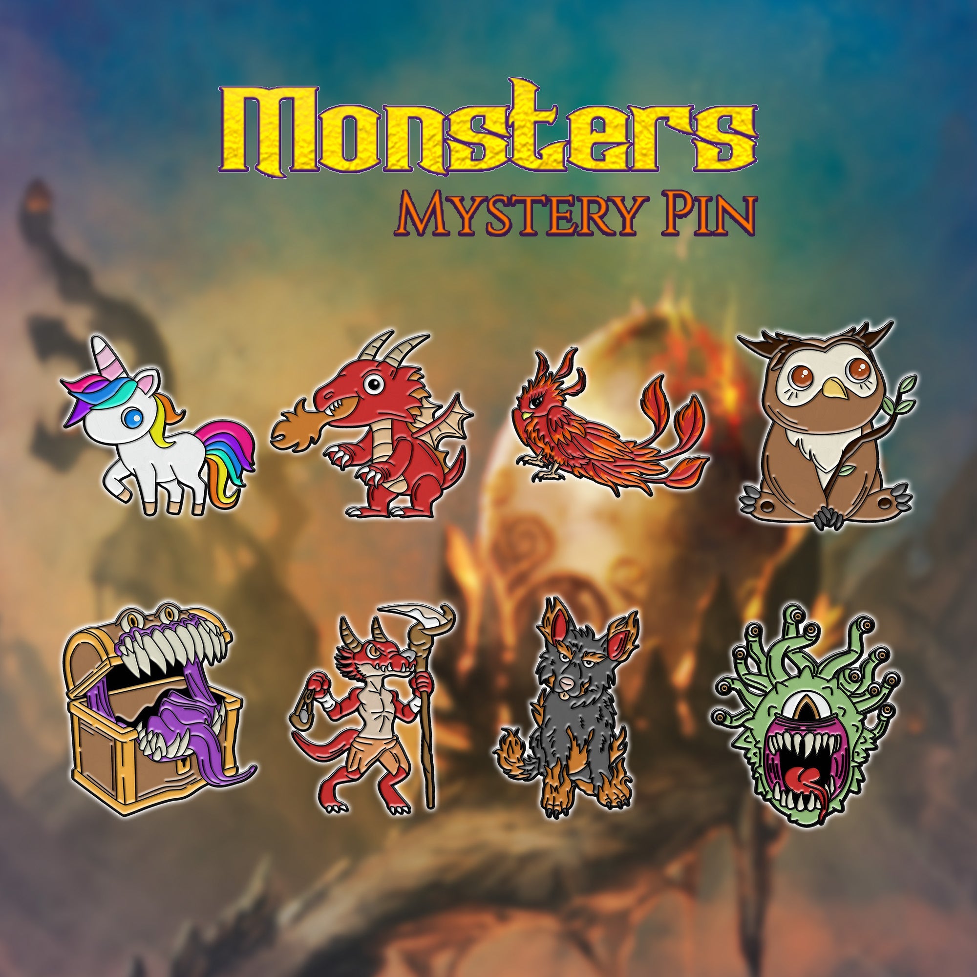 Mystery Pin - Monsters-Norse Foundry-Norse Foundry-mysterypins-mystery-pins-dnd-dungeons & dragons-accessories-d&d pins