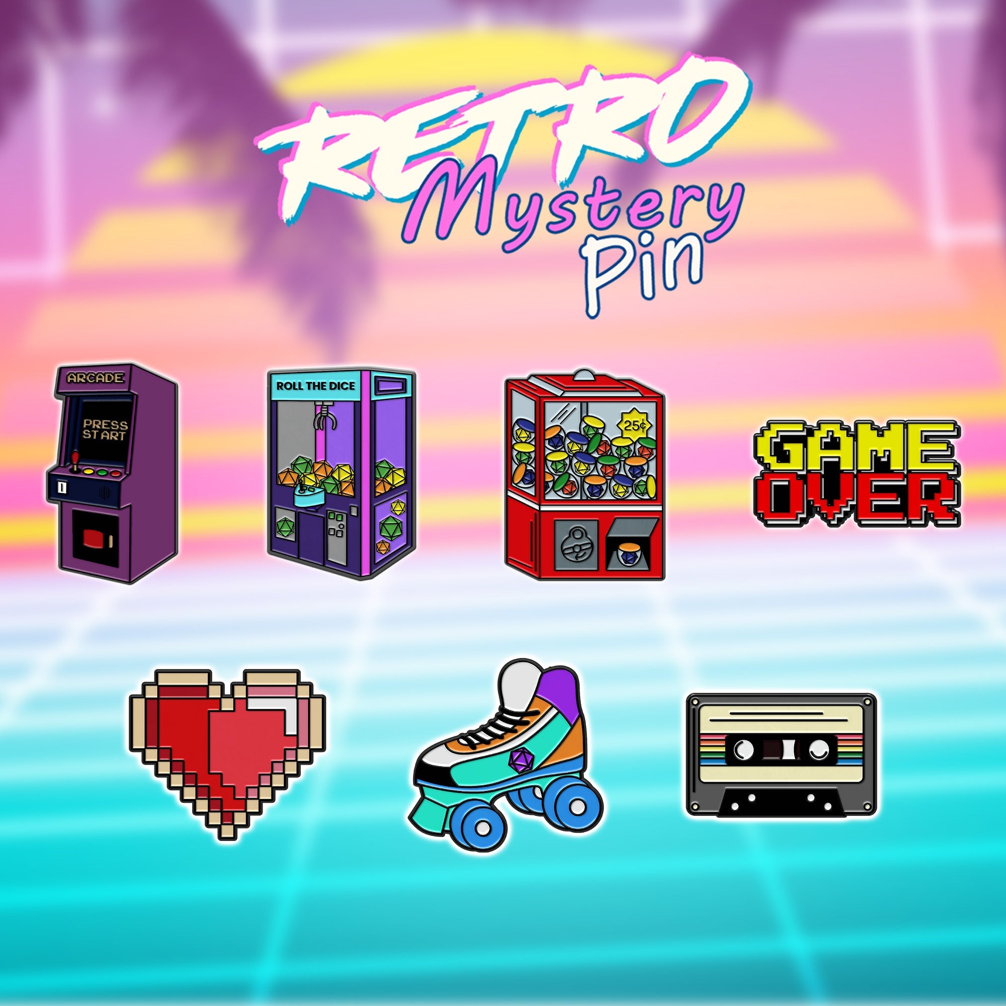 Mystery Pin - Retro - Case of 20-Enamel Pin-Norse Foundry-D&D Enamel Pin-D&D Pin-Dungeons and Dragons Enamel Pin-D&D Accessories