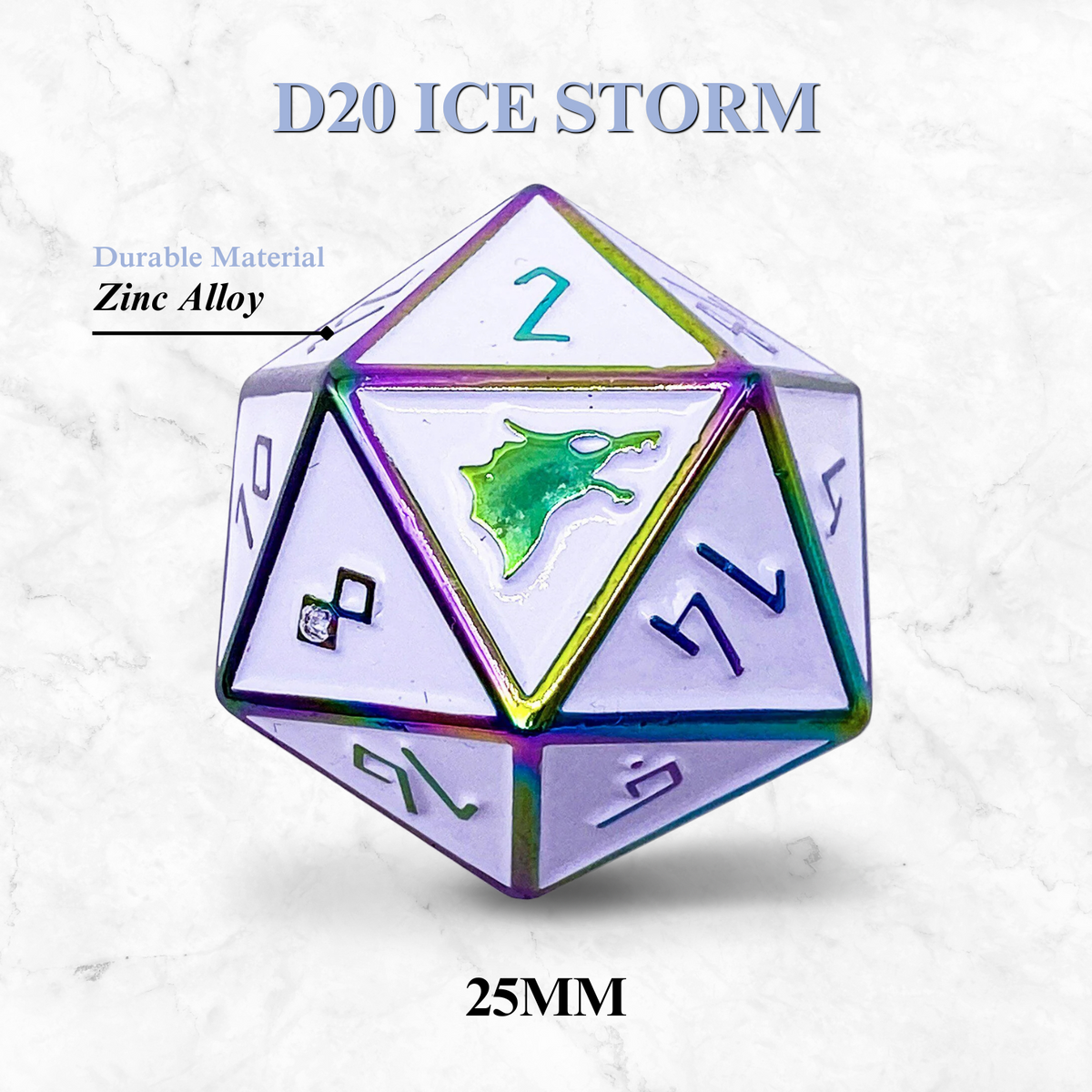 Norse Foundry Runestones™ - 25mm D20 - Ice Storm - NOR 00815