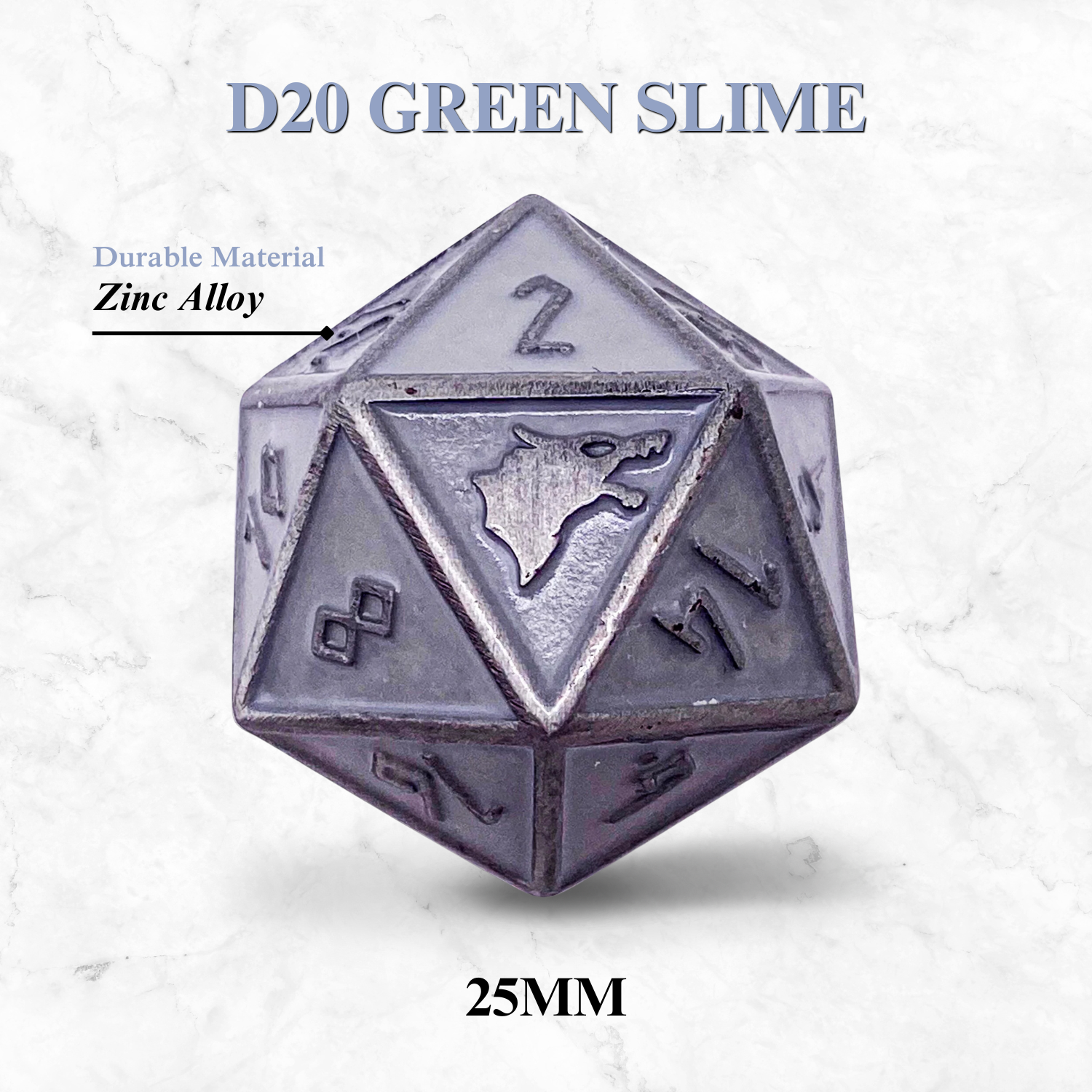Norse Foundry Runestones™ - 25mm D20 - Green Slime