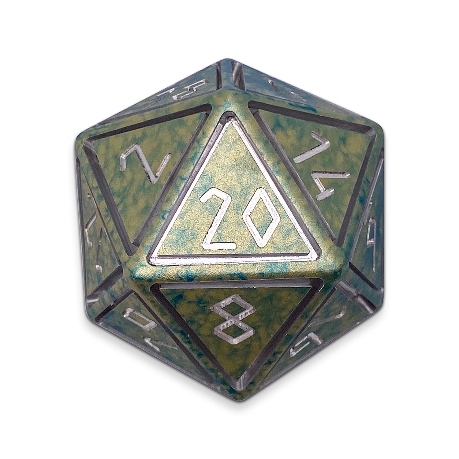 Nautical Demise - Nimbus™ Boulder® 55mm 6063 Aluminum Wondrous Dice-Dice-Norse Foundry-Norse Foundry-aluminum dice-dungeons & dragons-d&d dice-rpg dice-d20-d&d-55mm-oversize-boulder-perfect for tabletop rpgs