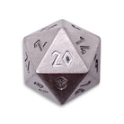 Nickel - Single D20 True Metal Dice-Metal Dice-Norse Foundry-Norse Foundry-dungeons & dragons-d&d dice-rpg d20-metal d20-d&d-d20-luxury dice-perfect for tabletop rpgs