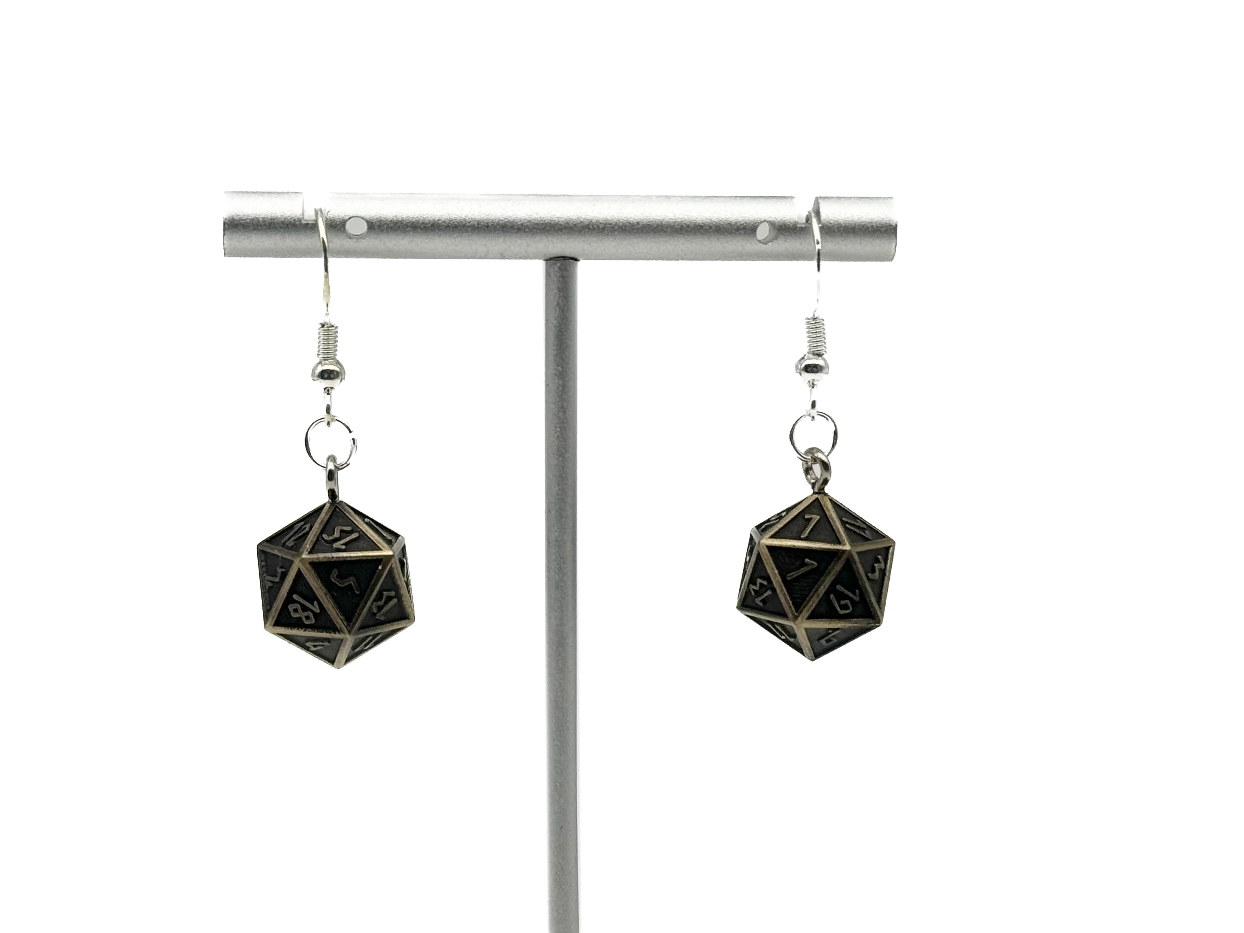 Nidhögr - Ioun Stone D20 Dice Earrings by Norse Foundry-Earrings-Norse Foundry-dungeons and dragons-d&d-dungeons & dragons-earrings-dnd accessories-dice earrings- d20 earrings