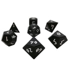 Night Black - 7 Piece RPG Set 6063 Aluminum Dice-Aluminum Dice-Norse Foundry-Norse Foundry-aluminum dice-dungeons & dragons-d&d dice set-rpg dice set-aluminum d&d dice set-d&d-lightweight-perfect for tabletop rpgs