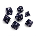 Night Black - 7 Piece RPG Set 6063 Aluminum Dice-Aluminum Dice-Norse Foundry-Norse Foundry-aluminum dice-dungeons & dragons-d&d dice set-rpg dice set-aluminum d&d dice set-d&d-lightweight-perfect for tabletop rpgs