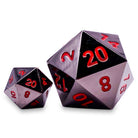 Nightmare Black - Boulder® 45mm D20 Metal Dice-Zinc Alloy Dice-Norse Foundry-Norse Foundry-dungeons & dragons-d&d dice-rpg dice-d20-metal dice-d&d-45mm-oversize-boulder-perfect for tabletop rpgs