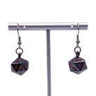 Nightmare Black - Ioun Stone D20 Dice Earrings by Norse Foundry-Earrings-Norse Foundry-dungeons and dragons-d&d-dungeons & dragons-earrings-dnd accessories-dice earrings- d20 earrings