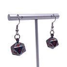 Nightmare Black - Ioun Stone D20 Dice Earrings by Norse Foundry-Norse Foundry-Norse Foundry-dungeons and dragons-dnd-dungeons & dragons-earrings-dnd accessories-dice earrings- d20 earrings