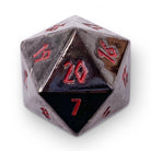 Nightmare Black Metal Countdown Dice 25mm-Zinc Alloy Dice-Norse Foundry-dice-dungeons and dragons-dnd-dungeons & dragons-metal dice-d20-25mm