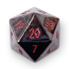 Nightmare Black Metal Countdown Dice 25mm-Zinc Alloy Dice-Norse Foundry-Norse Foundry-dungeons & dragons-d&d dice-rpg d20-metal d20-d&d-d20-countdown-25mm-perfect for tabletop rpgs