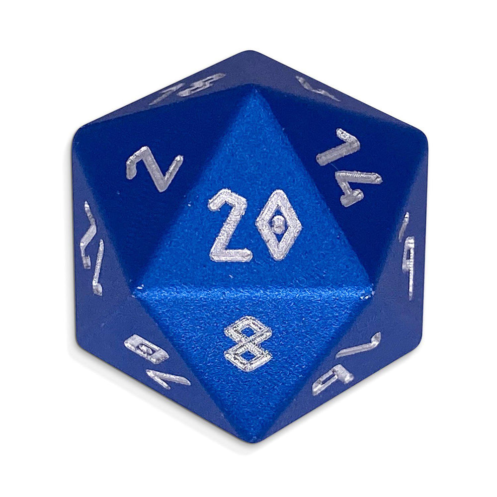 Noble Blue - Single D20 - Aluminum Dice