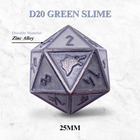 Norse Foundry Runestones™ - 25mm D20 - Green Slime-Dice-Norse Foundry-Norse Foundry-dungeons & dragons-d&d dice-rpg dice-d20-metal dice-d&d-25mm-perfect for tabletop rpgs