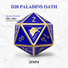 Norse Foundry Runestones™ - 25mm D20 - Paladins Oath-Dice-Norse Foundry-Norse Foundry-dungeons & dragons-d&d dice-rpg dice-d20-metal dice-d&d-25mm-perfect for tabletop rpgs