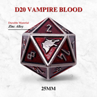 Norse Foundry Runestones™ - 25mm D20 - Vampire Blood-Dice-Norse Foundry-Norse Foundry-dungeons & dragons-d&d dice-rpg dice-d20-metal dice-d&d-25mm-perfect for tabletop rpgs
