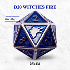 Norse Foundry Runestones™ - 25mm D20 - Witches Fire-Dice-Norse Foundry-Norse Foundry-dungeons & dragons-d&d dice-rpg dice-d20-metal dice-d&d-25mm-perfect for tabletop rpgs