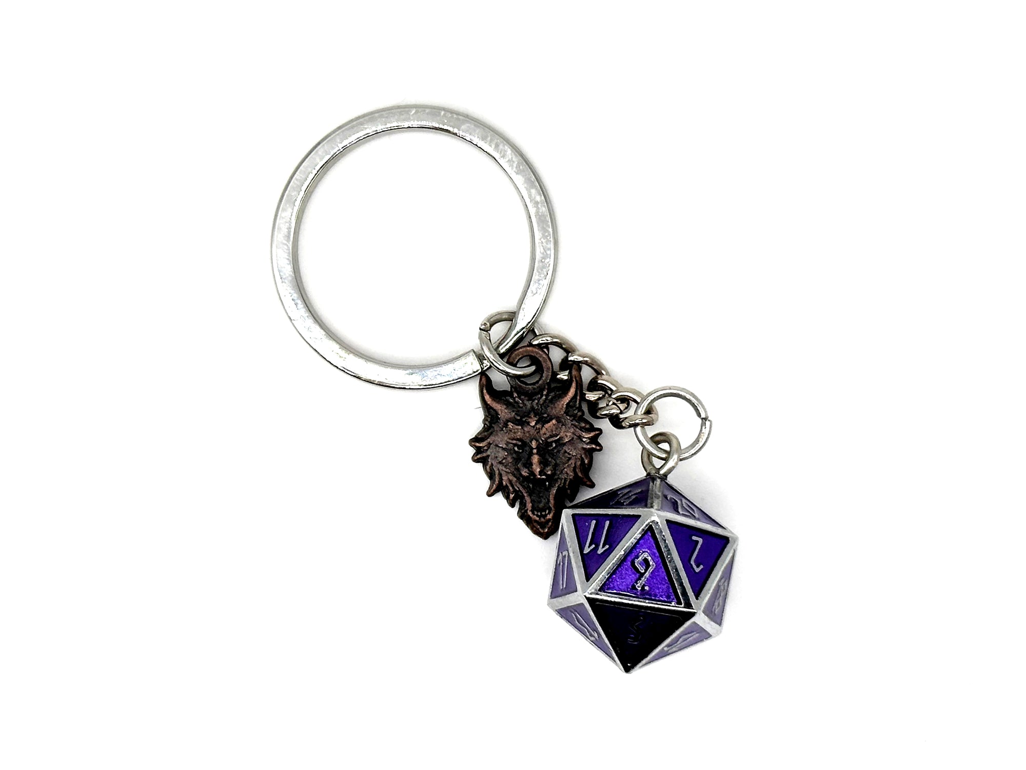Norse D20 Keychains - Purple