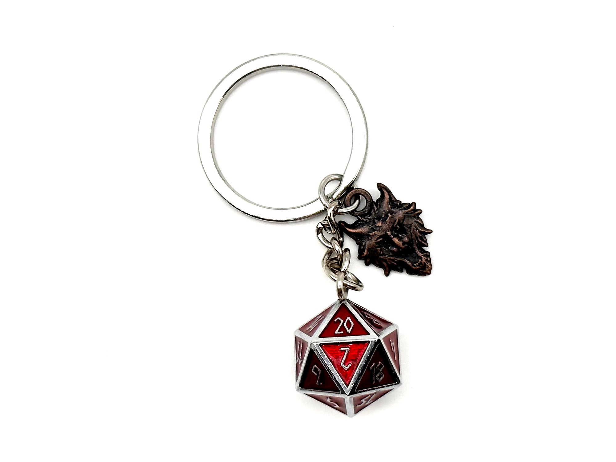 Norse D20 Keychains - Red