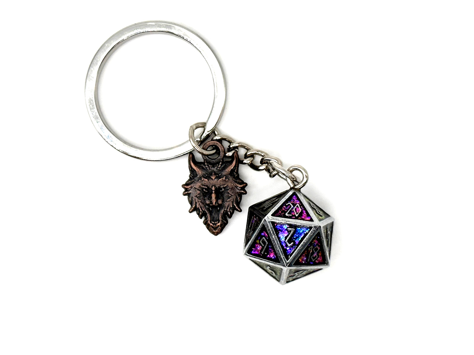 Norse D20 Keychains - Sparkle Pink