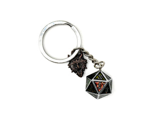 Norse D20 Keychains - Sparkle Yellow