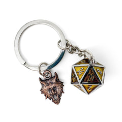 Norse D20 Keychains - Sparkle Yellow